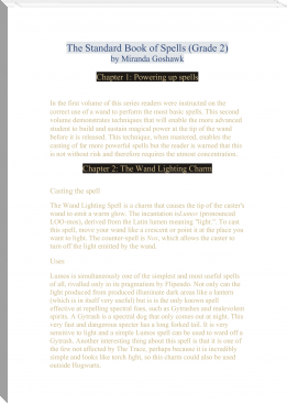The Standard Book of Spells (Grade 1) by Miranda Goshawk (top 10 most read books in the world .txt) 📕 - American Library Books 📚 Read (28910) Books Online Free