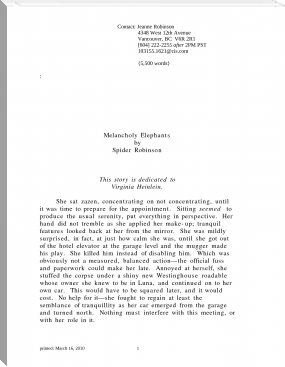 Melancholy Elephants by Spider Robinson (superbooks4u TXT) 📕 - American Library Books 📚 Read (28910) Books Online Free